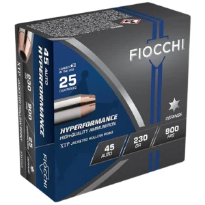 Fiocchi 45XTP25 Hyperformance 45ACP 230gr Hornady XTP Hollow Point 25 Per Box/20 Case