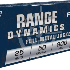 Fiocchi 25AP Range Dynamics  25ACP 50gr Full Metal Jacket 50 Per Box/20 Case