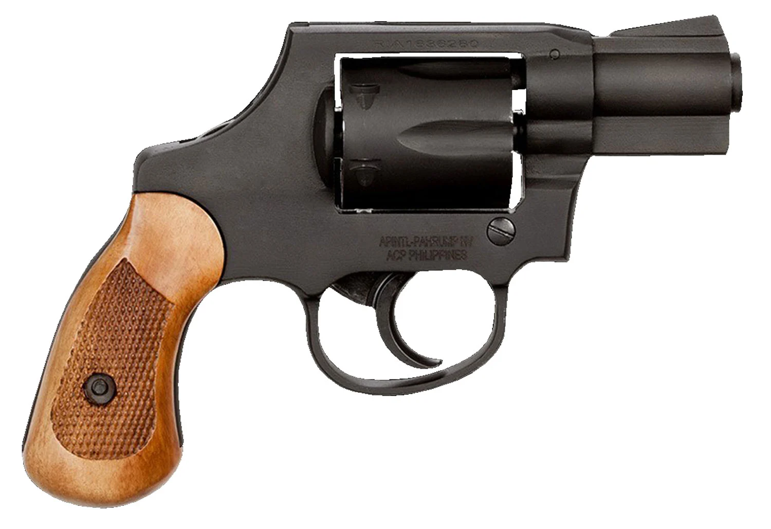 Rock Island 51280 M206 Small Frame 38 Special 6rd 2" Black Parkerized Steel Barrel, Cylinder & Frame, Checkered Wood Grip, Transfer Bar Safety, Concealed Hammer