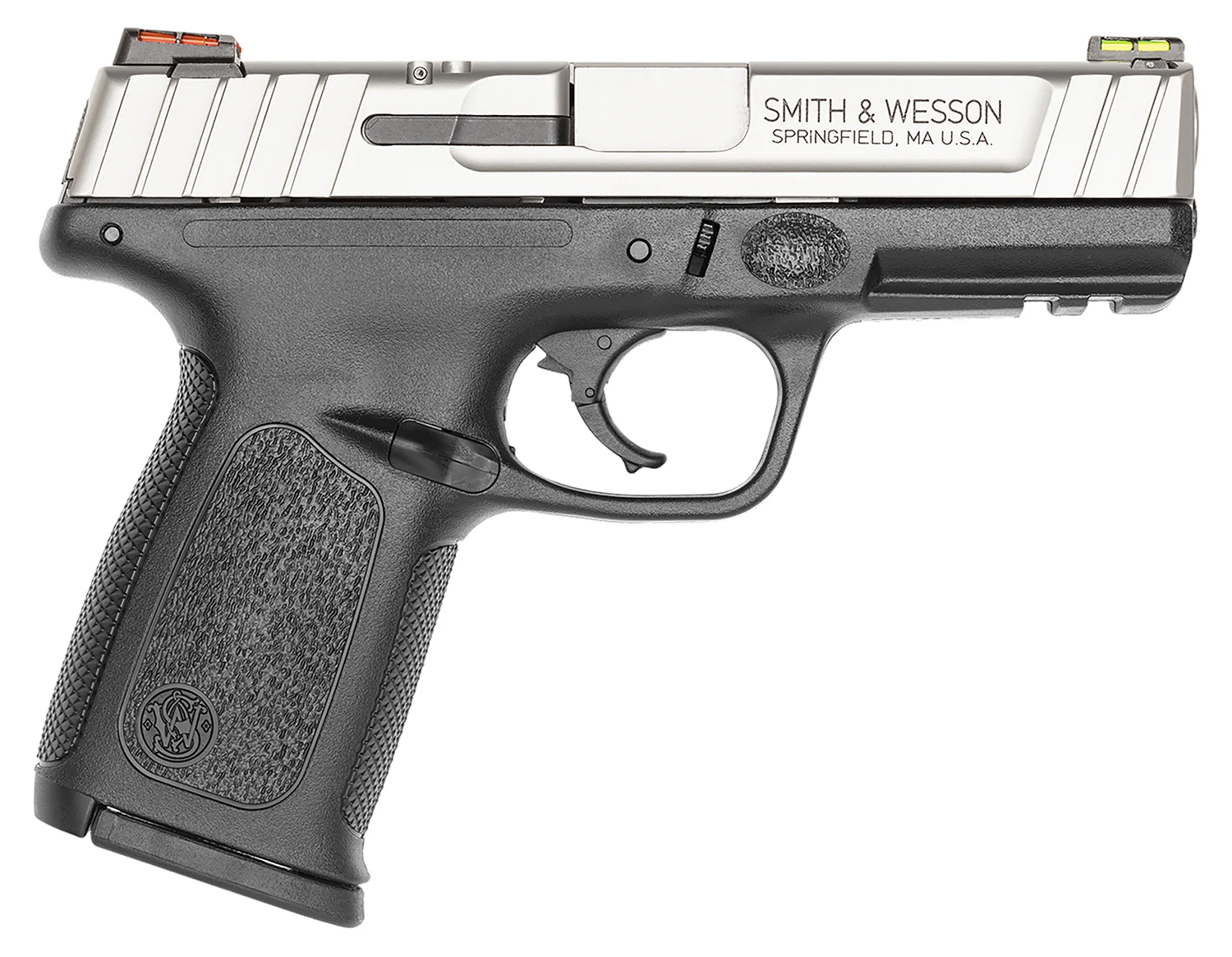 Smith & Wesson 11908 SD40 VE *CA Compliant Compact Frame 40 S&W 10+1 4" Stainless Steel Barrel, Satin Serrated Stainless Steel Slide, Matte Black Polymer Frame w/Picatinny Rail, Black Textured Grip