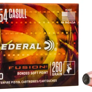 Federal F454FS1 Fusion Handgun 454Casull 260gr Fusion Soft Point 20 Per Box/10 Case