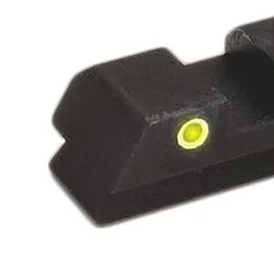AmeriGlo GL121 Classic Tritium Sight Set for Glock  Green Tritium White Outline Front Sight-Yellow Tritium White Outline Rear Sight