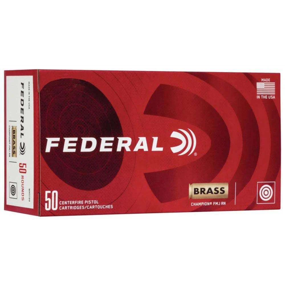 FEDERAL 10MM AUTO 180GR FMJ CHAMPION BRASS 50 RD/BX 20 BX/CS