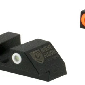 Night Fision GLK001007OGZ Tritium Night Sights For Glock Green Tritium Orange Outline Front Sight- Green Tritium Black Outline Rear Sight Glock 17/17L/19/22