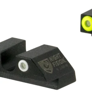 Night Fision GLK002007YGW Tritium Night Sights For Glock Green Tritium Yellow Outline Front Sight- Green Tritium White Outline Rear Sight Glock 20/21/29/30/36/40/41