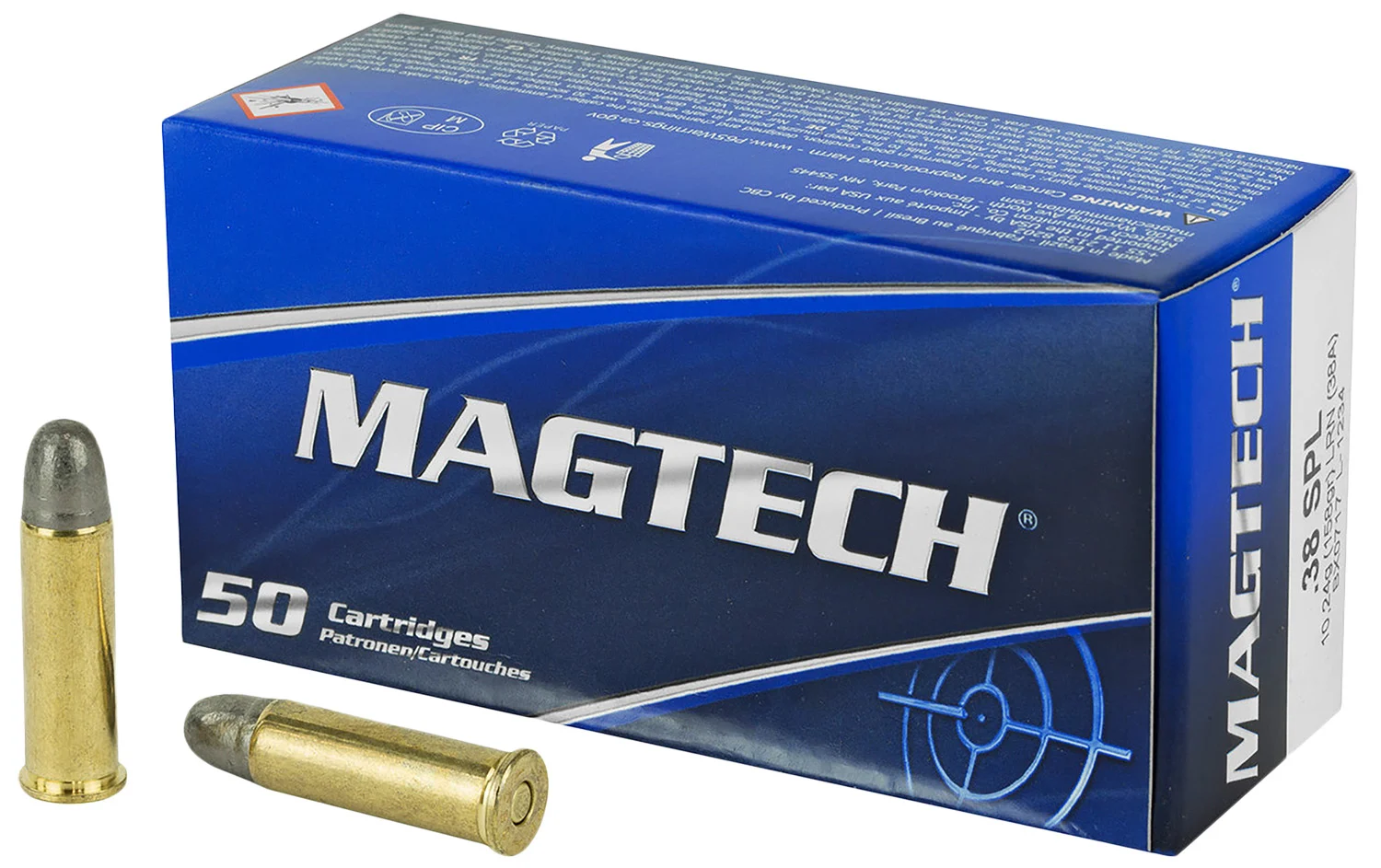 Magtech 38A Range/Training 38Special 158gr Lead Round Nose 50 Per Box/20 Case