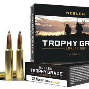 Nosler 60134 Trophy Grade  33Nosler 250gr Nosler Spitzer Partition 20 Per Box/10 Case