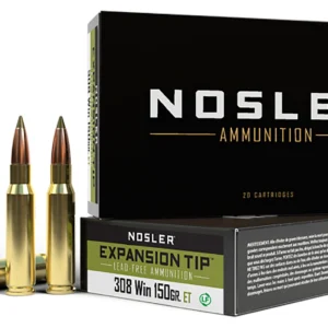 Nosler 40034 E-Tip  308Win 150gr E Tip Lead Free 20 Per Box/10 Case