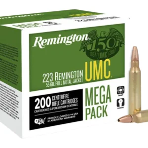Remington Ammunition 23683 UMC Mega Pack 223Rem 55gr Full Metal Jacket 200 Per Box/4 Case