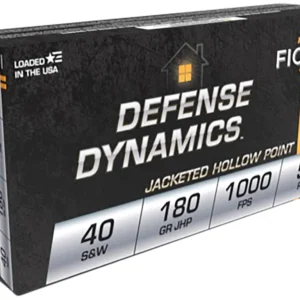 Fiocchi 40SWE Defense Dynamics  40S&W 180gr Jacketed Hollow Point 50 Per Box/20 Case