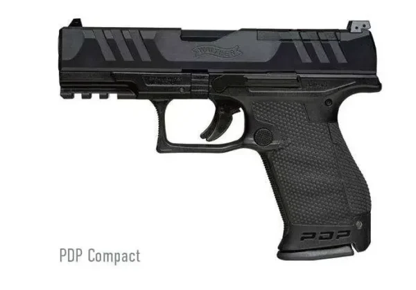 WALTHER PDP 9MM COMPACT 4" PSTL BLACK 2-15RD MAGS