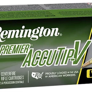Remington Ammunition 29174 Premier Accutip-V 222Rem 50gr AccuTip V Boat Tail 20 Per Box/10 Case