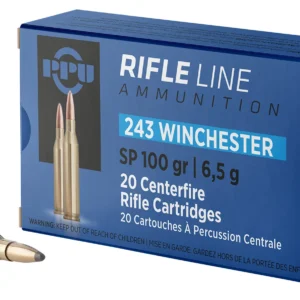 PPU PP2432 Standard Rifle  243Win 100gr Soft Point 20 Per Box/10 Case