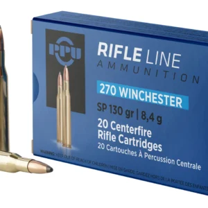 PPU PP2701 Standard Rifle  270Win 130gr Soft Point 20 Per Box/10 Case