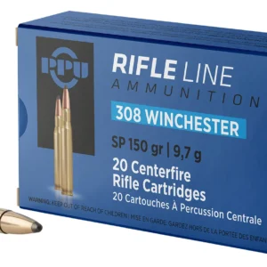 PPU PP3081 Standard Rifle  308Win 150gr Soft Point 20 Per Box/10 Case