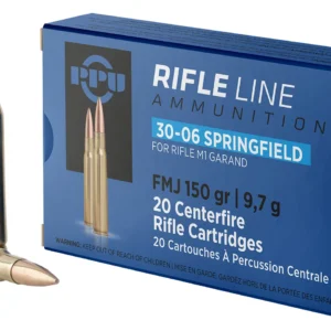 PPU PP3006G Standard Rifle  30-06Springfield 150gr Full Metal Jacket 20 Per Box/10 Case