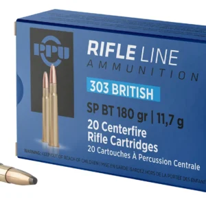 PPU PP303S2 Standard Rifle  303British 180gr Soft Point Boat Tail 20 Per Box/10 Case