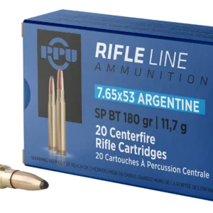 PPU PP7AS Metric Rifle  7.65x53mmArgentine 180gr Soft Point Boat Tail 20 Per Box/10 Case