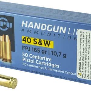 PPU PPH40F Handgun  40S&W 165gr Flat Point Jacketed 50 Per Box/10 Case