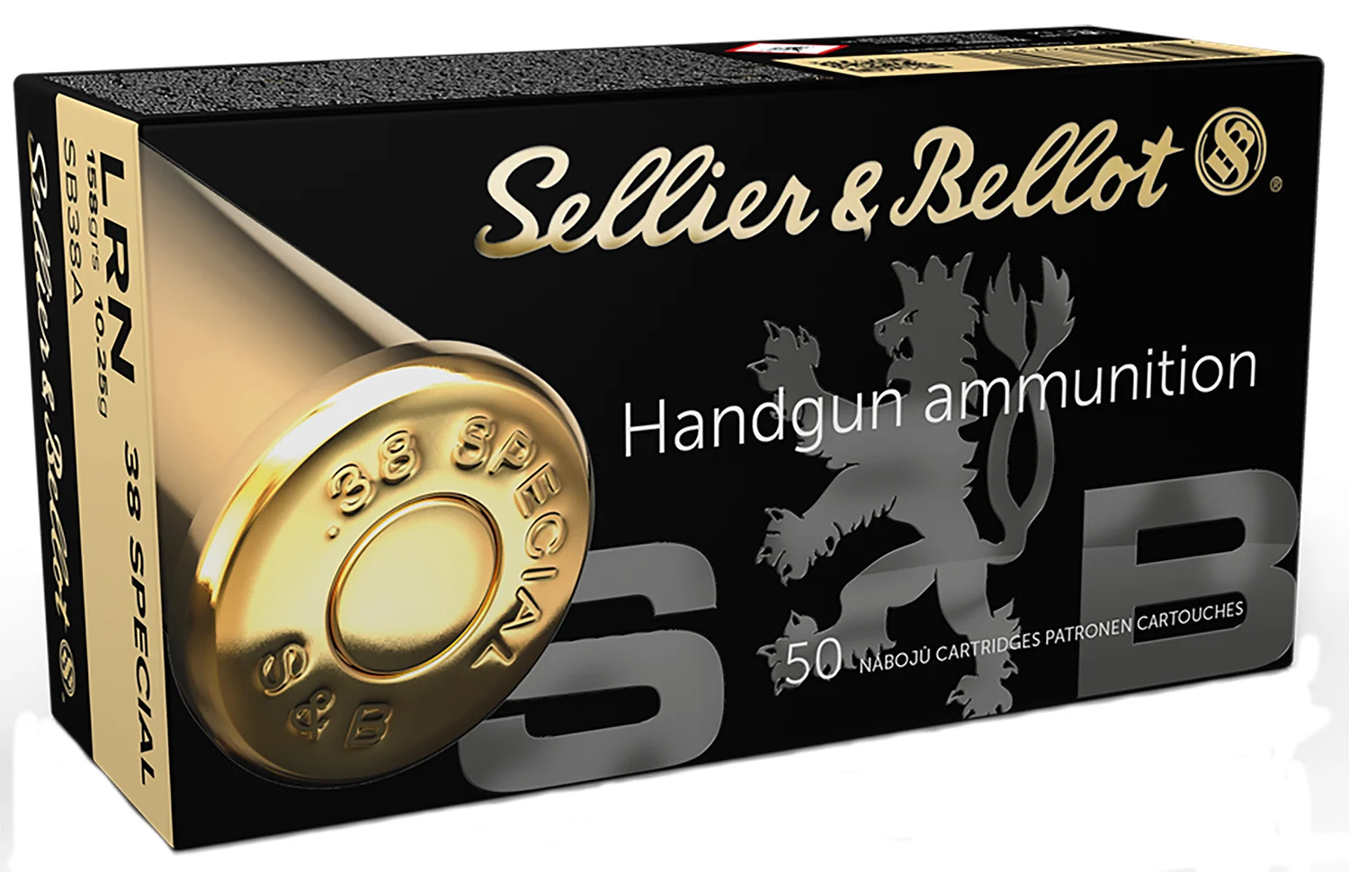 Sellier & Bellot SB38A Handgun 38Special 158gr Lead Round Nose 50 Per Box/20 Case