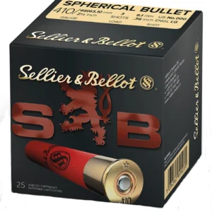 Sellier & Bellot SB410A Hunting  410Gauge 2.50" 3Pellets 1/2oz Spherical 000Buck Shot 25 Box/20 Case