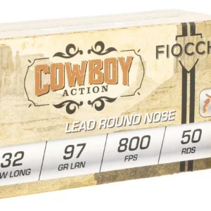 Fiocchi 32SWLL Cowboy Action 32S&WLong 97gr Lead Flat Point 50 Per Box/20 Case