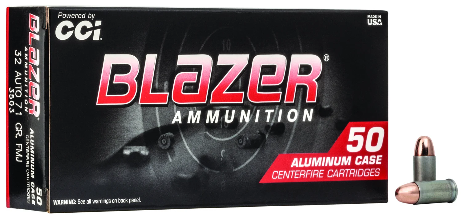 CCI 3503 Blazer Handgun 32ACP 71gr Total Metal Jacket 50 Per Box/20 Case