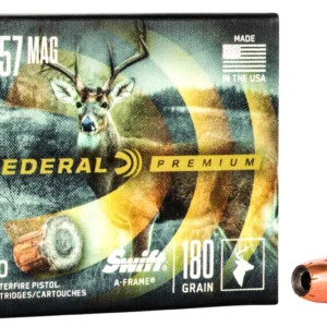 Federal P357SA Premium  357Mag 180gr Swift A Frame 20 Per Box/10 Case