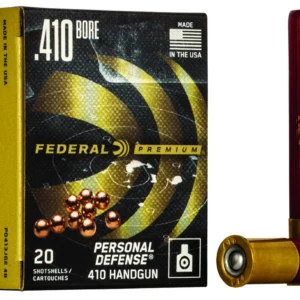 Federal PD413JGE4B Premium Personal Defense 410Gauge 3" 9Pellets 4BuckShot 20 Per Box/10 Case