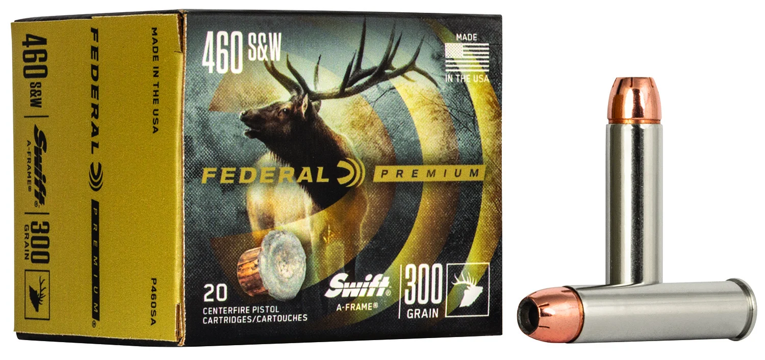 Federal P460SA Premium 460S&W Mag 300gr Swift A Frame 20 Per Box/10 Case