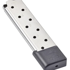 CMC Products 12150 Power Mag Plus 10rd 45 ACP Fits 1911 Government Stainless Steel w/ Black Base Pad
