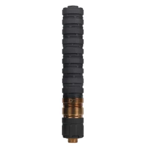 Q ERECTOR 9 SUPPRESSOR 9MM MODULAR ALUMINUM, SS BLST BAFFLE, 1/2X28 BLACK
