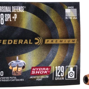 Federal P38HS1 Premium Personal Defense 38Special+P 129gr Hydra-Shok Jacketed Hollow Point 20 Per Box/25 Case