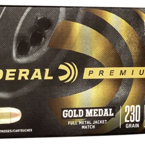 Federal GM45A Premium Gold Medal 45ACP 230gr Full Metal Jacket 50 Per Box/20 Case