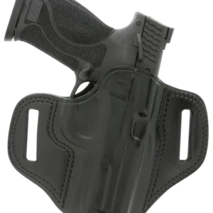 Galco CM224B Combat Master  OWB Black Leather Belt Slide Compatible w/Ruger Security-9/Glock 17/Glock 22 Gen2-5 Belt 1.75" Wide Right Hand