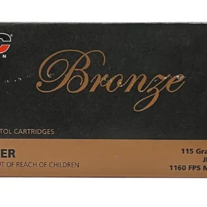 PMC 9B Bronze 9mmLuger 115gr Jacketed Hollow Point 50 Per Box/20 Case