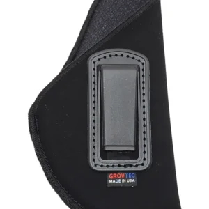 GrovTec US Inc GTHL14112R Inside The Pants  IWB Size 12 Black Suede Compatible w/Glock 26/27/33 Belt Clip Mount Right Hand