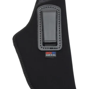 GrovTec US Inc GTHL14115R Inside The Pants  IWB Size 15 Black Suede Belt Clip Fits Large Semi-Auto 3-4" Barrel Right Hand