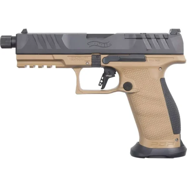 WALTHER PDP PRO SD FULL SIZE 9MM PSTL BLK/FDE 5.1" T.B. 3-18RD MAGAZINES