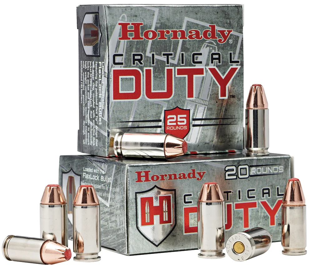 Hornady 90236 Critical Duty 9mmLuger 135gr Hornady FlexLock 25 Per Box/10 Case