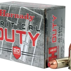 Hornady 91376 Critical Duty  40S&W 175gr Hornady FlexLock 20 Per Box/10 Case