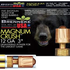 Brenneke SL123CMR Magnum Crush  12Gauge 3" 1 1/2oz Slug Shot 5 Per Box/50 Case
