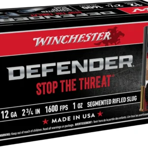 Winchester Ammo S12PDX1S PDX1 Defender  12Gauge 2.75" 1oz Rifled Slug Shot 10 Per Box/10 Case