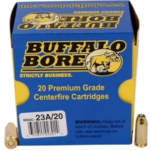 Buffalo Bore Ammunition 23A20 Heavy Strictly Business 40S&W +P 155gr Jacket Hollow Point 20 Per Box/12 Case