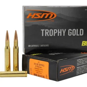HSM 3006210VLD Trophy Gold Extended Range 30-06 Springfield 210 gr Berger Hunting VLD Match 20 Per Box/ 20 Case