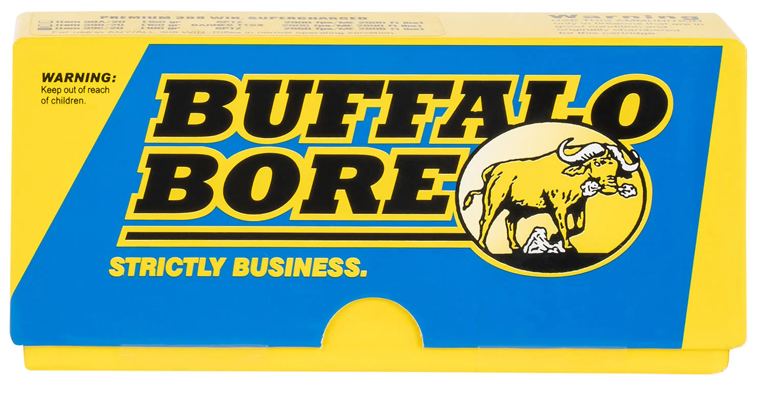 Buffalo Bore Ammunition 39C20 Premium Strictly Business 308Win 180gr Spitzer Supercharged 20 Per Box/12 Case