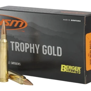 HSM 300WM168VLD Trophy Gold Extended Range 300 Win Mag 168 gr Berger Hunting VLD Match 20 Per Box/ 20 Case