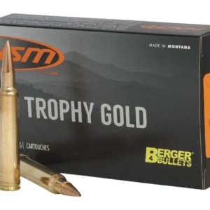 HSM 300WBY168VLD Trophy Gold Extended Range 300 Wthby Mag 168 gr Berger Hunting VLD Match 20 Per Box/ 20 Case