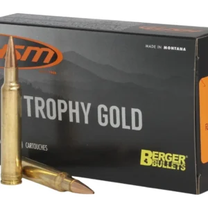 HSM 300WBY185VLD Trophy Gold Extended Range 300 Wthby Mag 185 gr Berger Hunting VLD Match 20 Per Box/ 20 Case