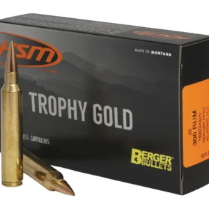 HSM 300RUM168VLD Trophy Gold Extended Range 300 RUM 168 gr Berger Hunting VLD Match 20 Per Box/ 20 Case